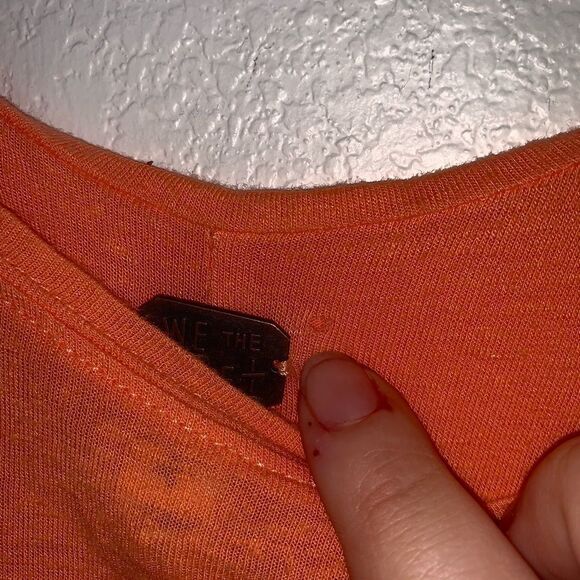 We the Free People Hi Low Tank Top Lagenlook Tangerine Orange - Picture 6 of 8